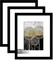 8x10 Picture Frame Set of 3, Display Photo 5x7 with Mat or 8 x 10 Without Mat, Light Weight and High Transparent 8 by 10 Frame for Wall - 3 Pack/Black/8"x10"